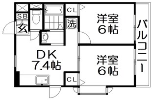 ドュエリング香里の物件間取画像